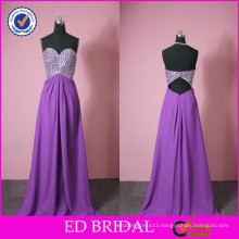 ED Bridal New Model Real Photo A-line Beaded Flowing Chiffon Evening Dresses with Stones